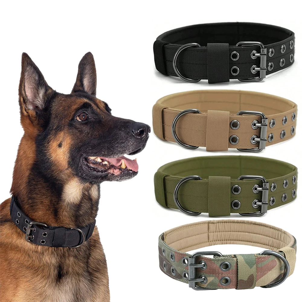 Tactical Dog Collar 1pc Durable Nylon Military Collars Outdoor for Medium Large Dogs Training 1005007819535774