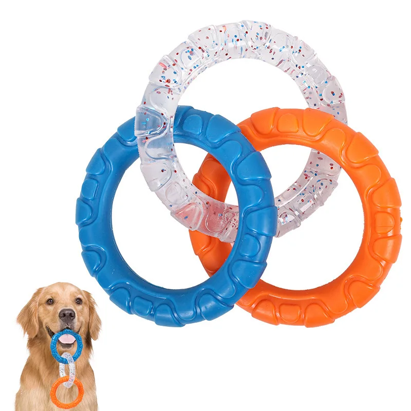 Dog Chewing Toy Loop Rings for Aggressive Chewer TPR Teething Loop Puppy Toy Dog Chew Pacifier 1005007820131115