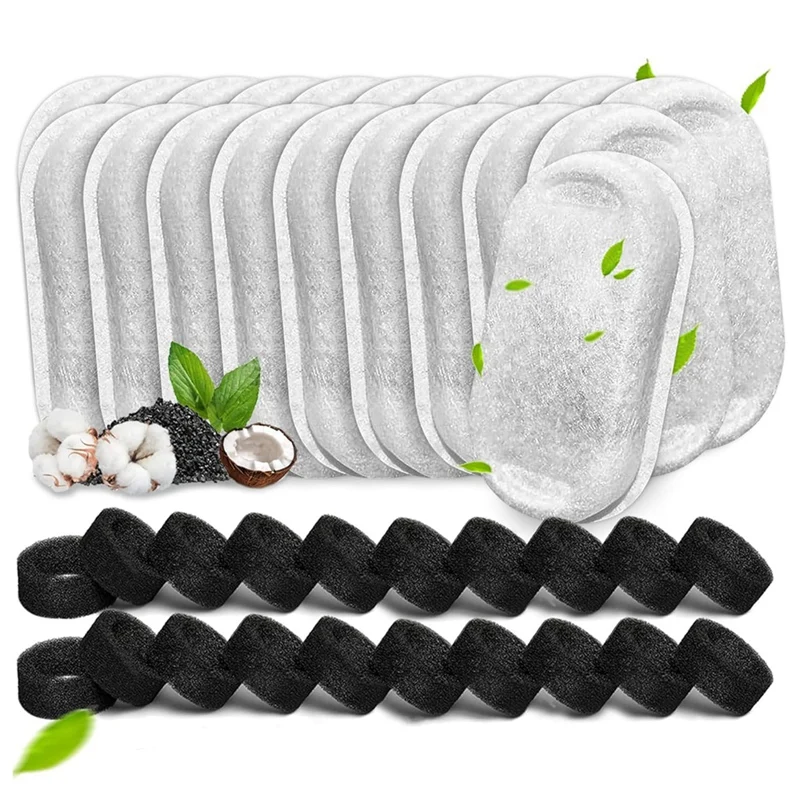 Cat Water Fountain Filters for 67Oz/2L and 108/3.2L Stainless Steel Pet Fountain Cat (40PCS) 1005007821097659