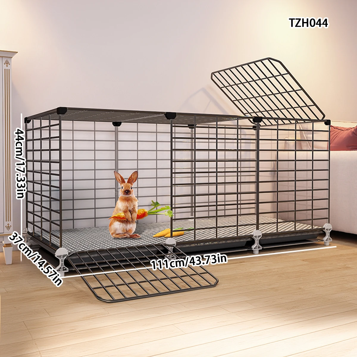 Rabbit Cage Household Large Double-Layer Indoor Rabbit Special Automatic Feces Cleaning Guinea Pig 1005007821545462