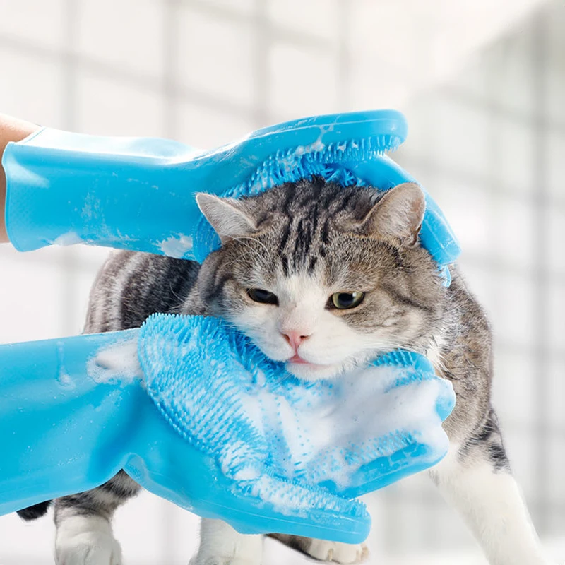 Pet Grooming Cleaning Gloves Dog Cat Bathing Shampoo Glove Pet Accessories for Cats Shower Cleaning 1005007839519749