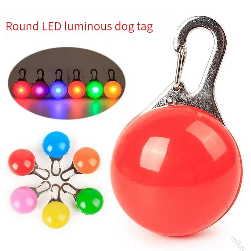 LED Luminous Dog Cat Collar Glowing Pendant Flash Lights Pet Leads Accessories Night Walking (1PC) 1005007852502707