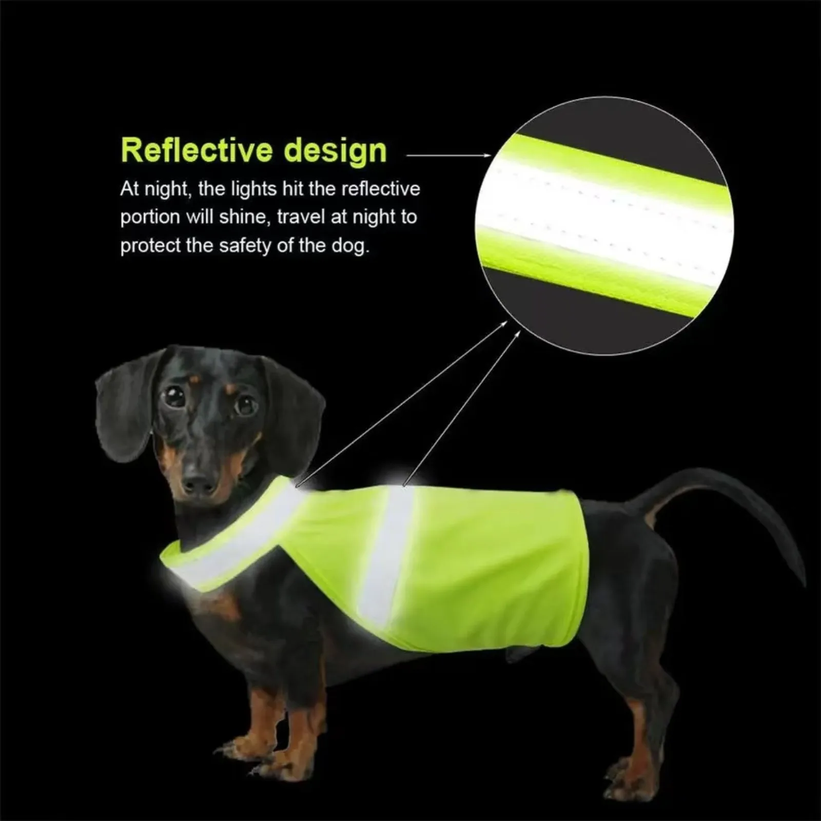 Reflective Dog Safety Vest High Visibility Yellow Fluorescent Dog Clothes Dog Hi Vis Jacket Coat 1005007857496937