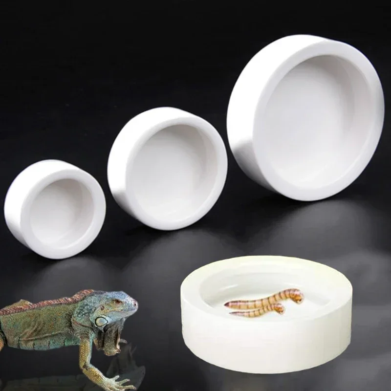 Reptile Food Bowl Anti-Escape Ceramic Feeder Dish Water for Hermit Crab Leopard Gecko Chameleon 1005007869356104