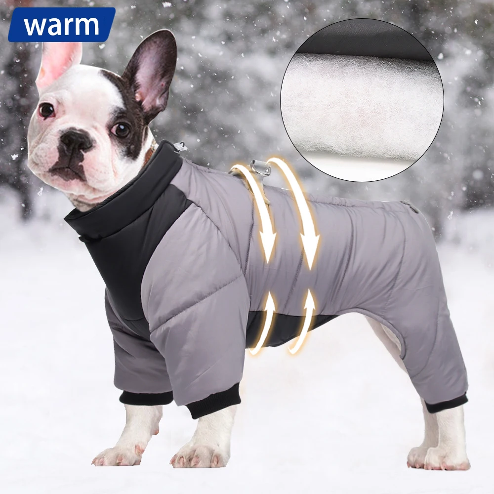 Dog Clothes Four Feet Clothing Warm Winter Coat Reflective Rainproof Windproof Overall for Dogs Pet 1005007872608518