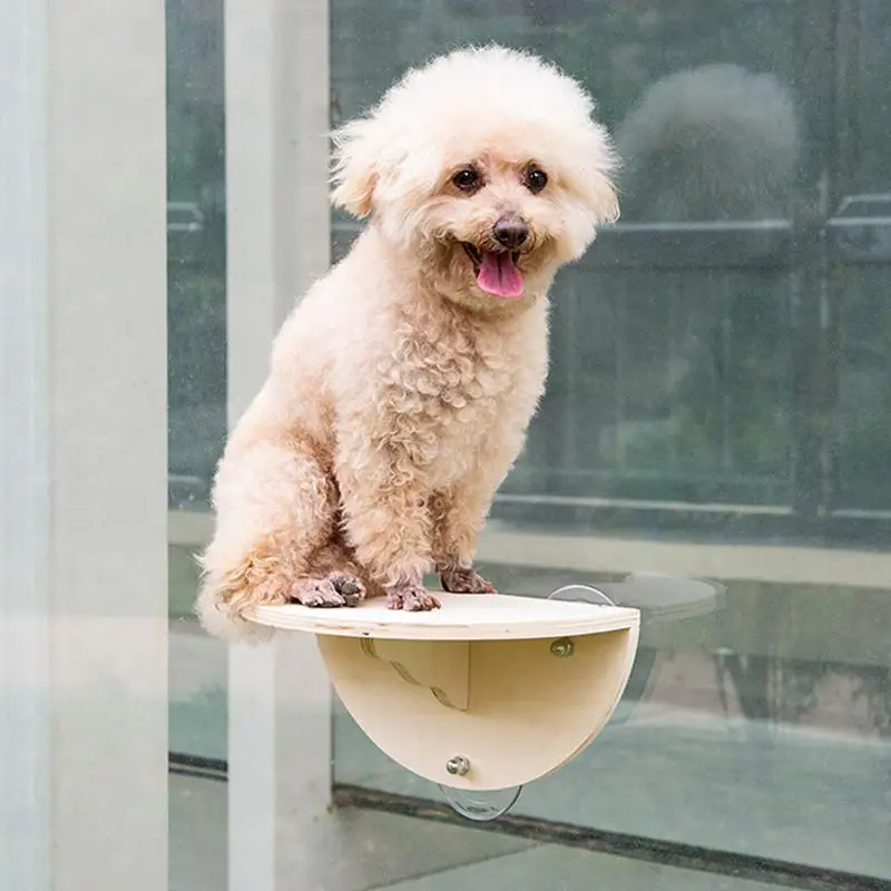 Cat Window Perch Space Saving Window Cat Seat Kitten Climbing Wood Window Shelf with 3 Suction Cups 1005007883333062