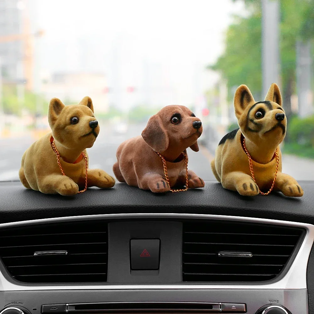 Car Ornament Shaking Dog Nodding Puppy Doll Cute Dashboard Interior Decoration Shakes Head 1005007884126196