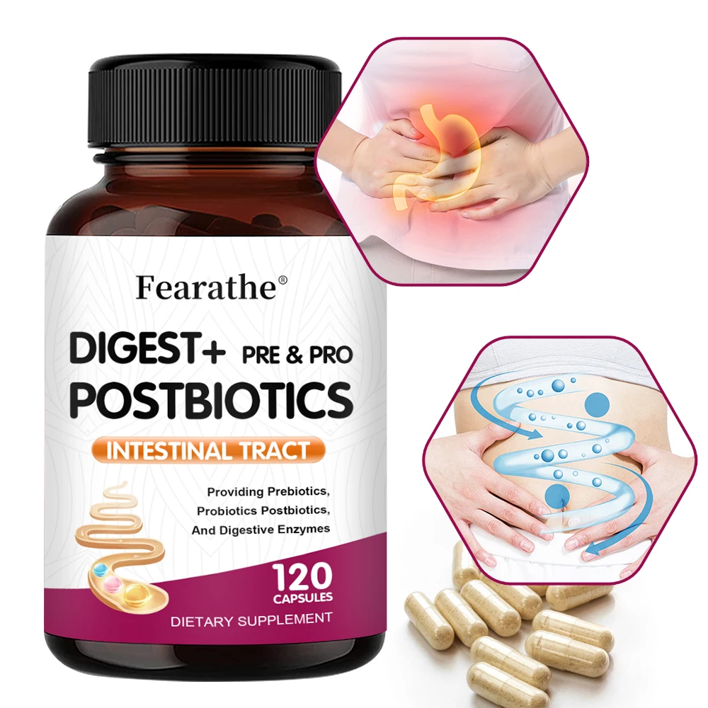 Digestive + Prebiotics + Probiotics Capsules Support Digestive Enzymes Gut Health Immune Relieve 1005007890484594