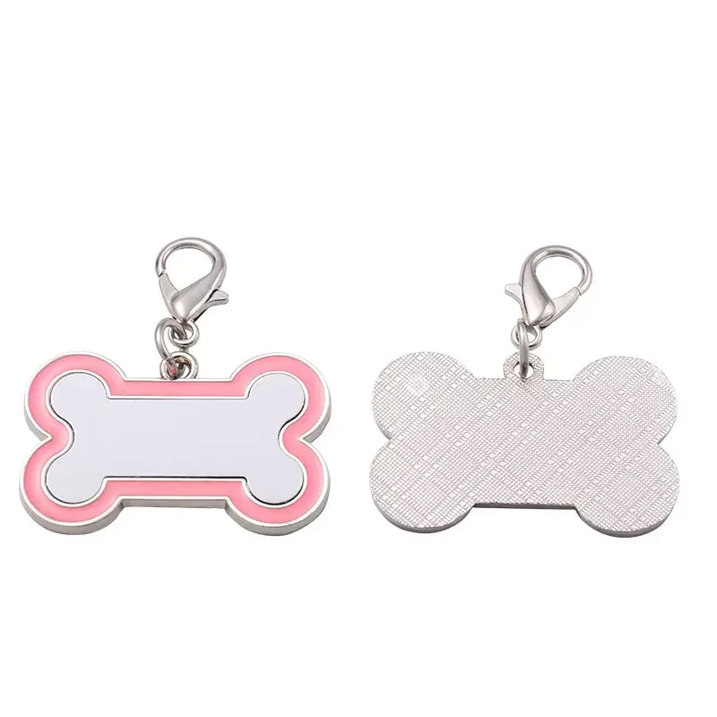 Sublimation Blank Name Tag Keychain Custom Anti-Lost Dog ID Tag Personalized Bone Keyring (10pcs) 1005007908285000
