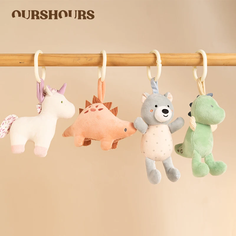 Cartoon Animal Baby Stroller Bed Hanging Toy for Boys Girls Rattles Soothing Toy Newborn Gifts 1005007908654306
