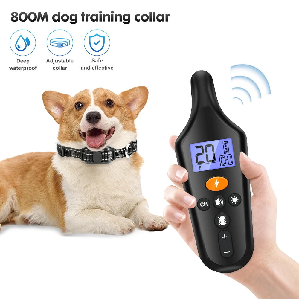 Electric Dog Training Collar Anti Bark with Remote for Small Medium Large Dogs with Beep Vibration 1005007913084046