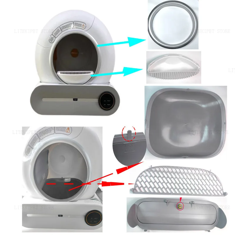 Automatic Cat Litter Box Accessories Bin Door Collecting Feces Bottom Capsule Garbage Bag for Cat 1005007915858680