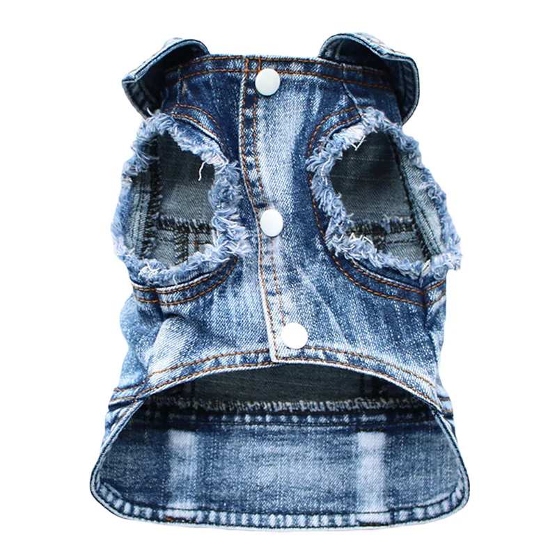 Dog Jeans Jacket Denim Coat for Small Medium Girl Boy Dogs Puppy Clothes Lapel Harness Vest 1005007916426763