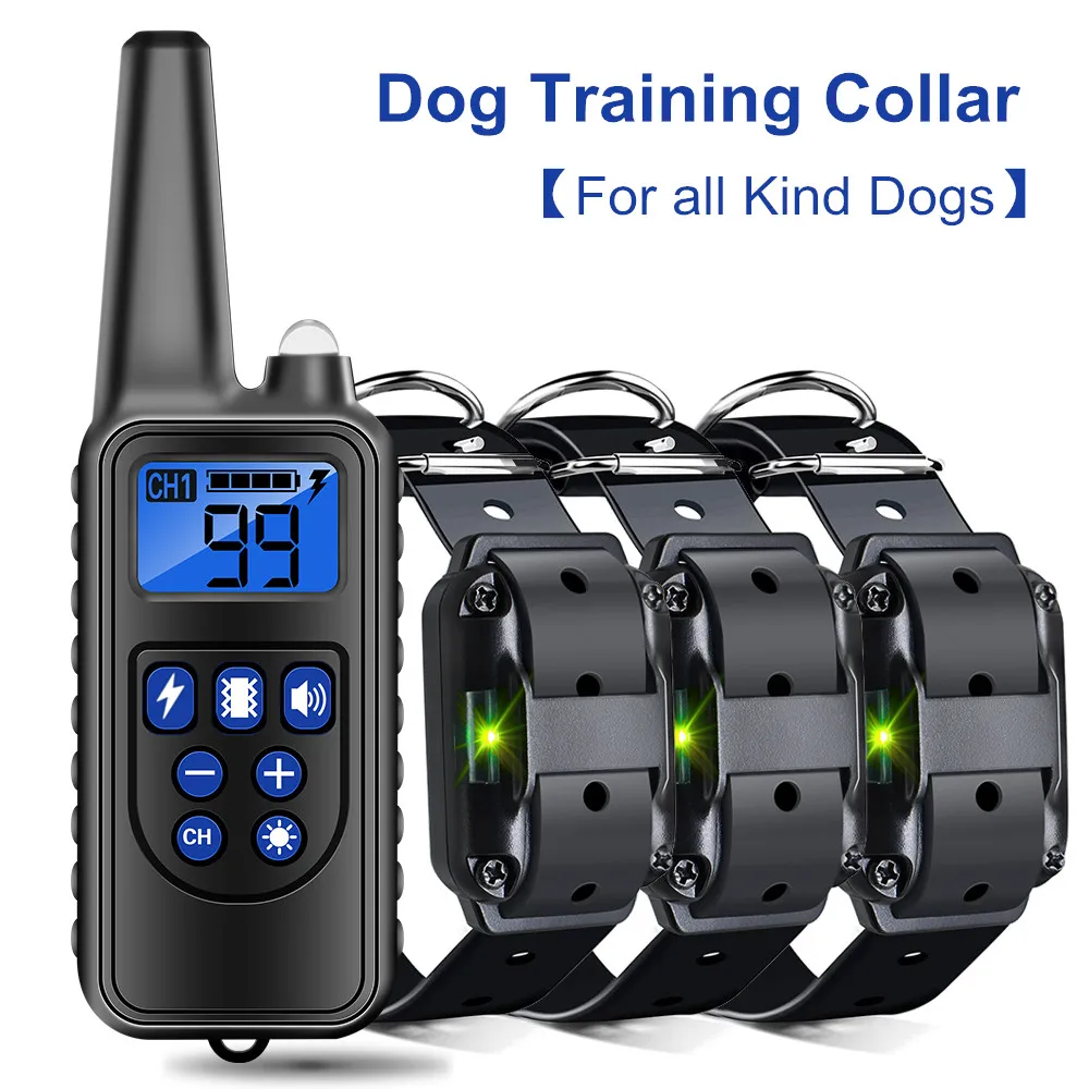Electric Dog Training Collar Dog Anti Bark Stop Rechargeable Waterproof Pet Remote Control All Size 1005007929134500