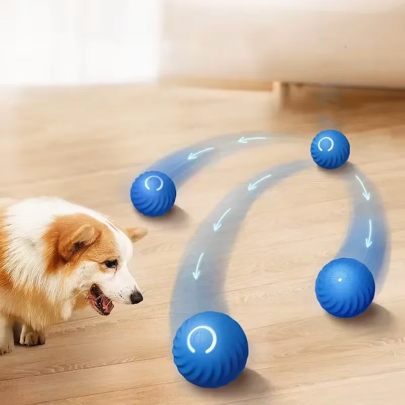 Dog Toys Intelligent Gravity Jump Ball Rechargeable Bite-Resistant Rolling Ball Cat and Dog Chase 1005007931854465