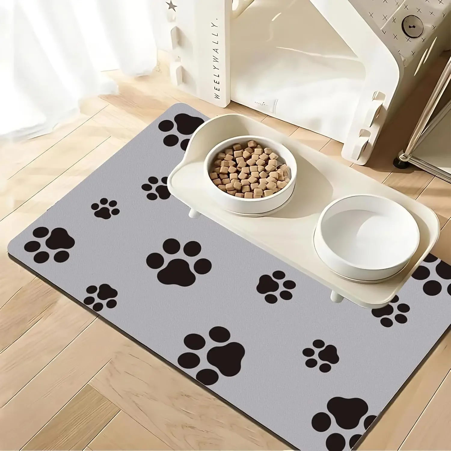 Dog Food Mat Absorbent for and Water No Stains Quick Dry Cat Bowl Non Skid Feeding 1005007960459067