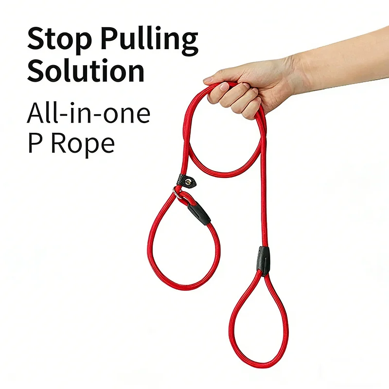 Dog Leash Slip Chains Collar Leads Strong Heavy Duty Nylon Rope No Pull Pet Training Leash 1005007961611134
