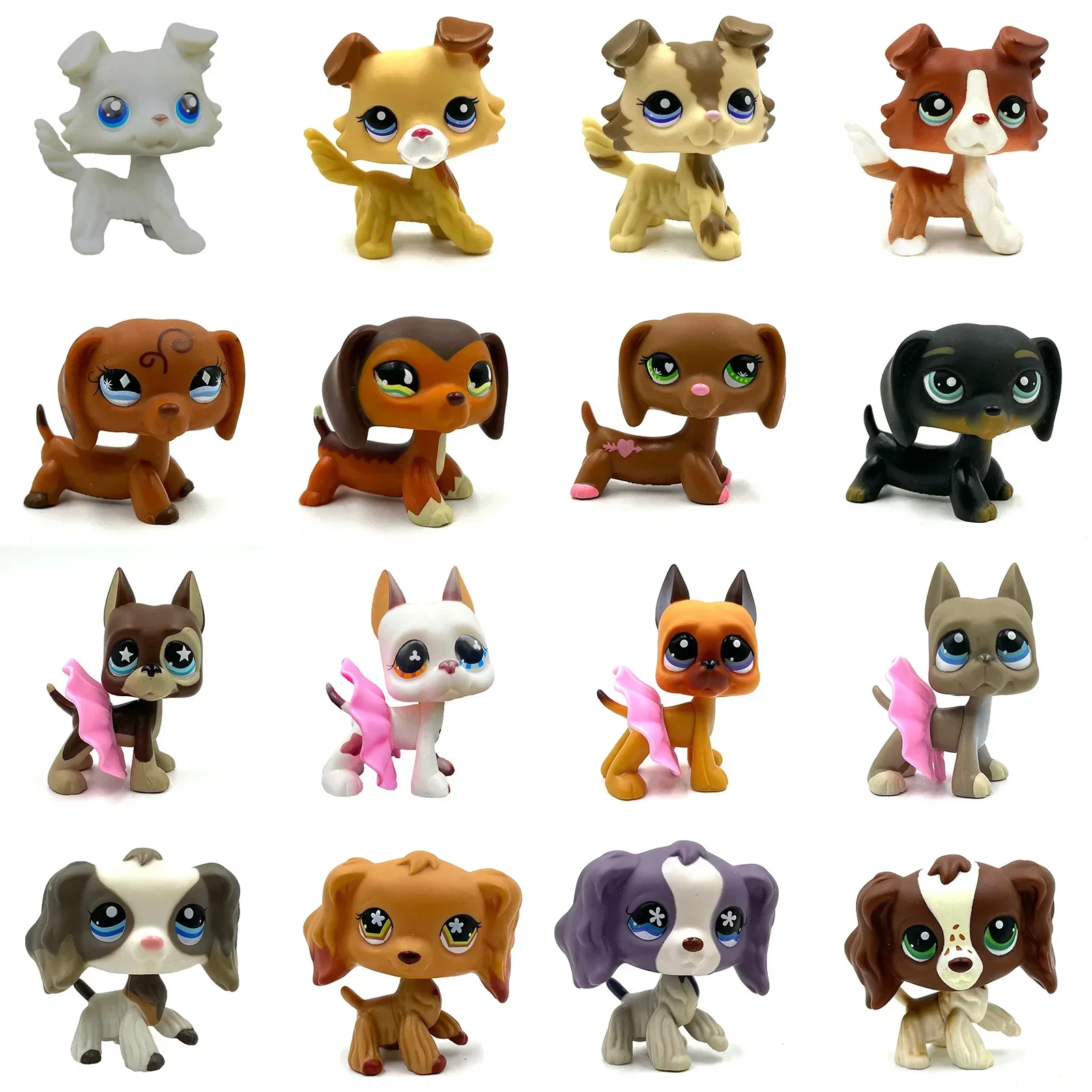 Rare Pet Shop Bobble Head Toy Cute Great Dane Collie Dachshund Dog Spaniel Puppy Pets for Kids 1005007966608172