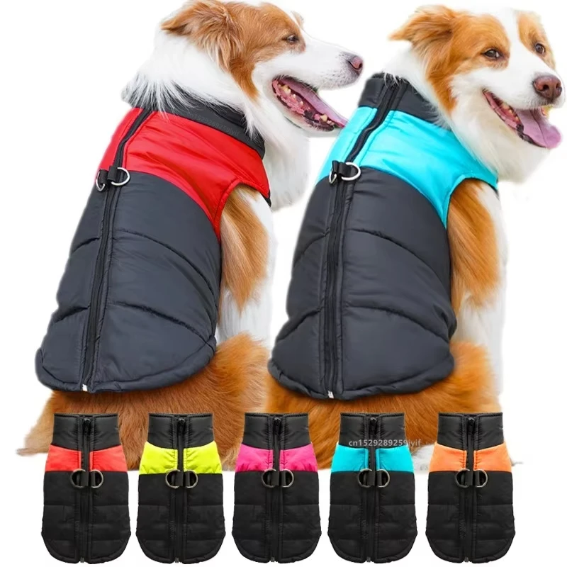 Waterproof Warm Dog Clothes Pet Coat Winter Vest Padded Zipper Jacket Clothing for Small Medium Big 1005007967946480
