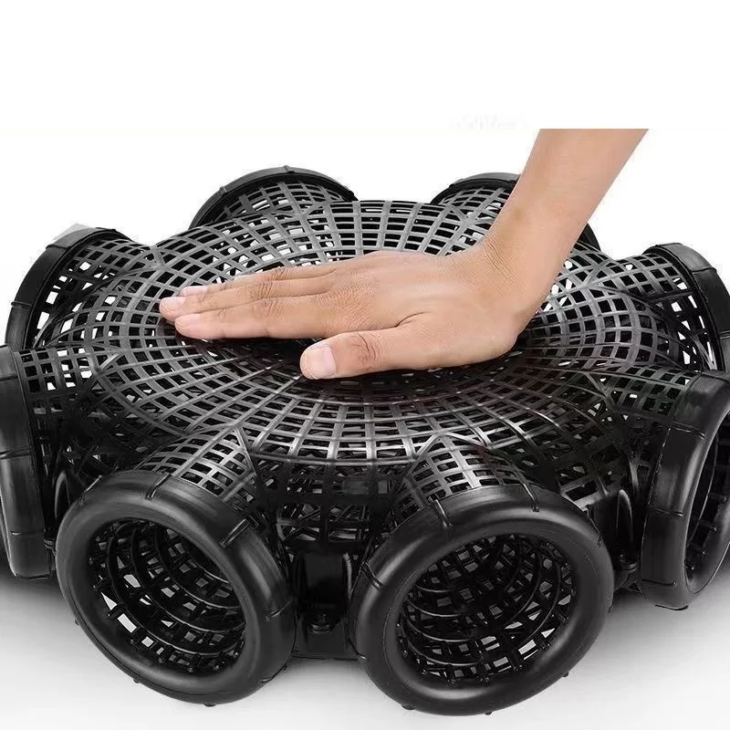 Black Fish Net Cage Fishnet Finless Eel Loach Trap Fishing Pot Durable Plastic Container Mud Cage 1005007979183142