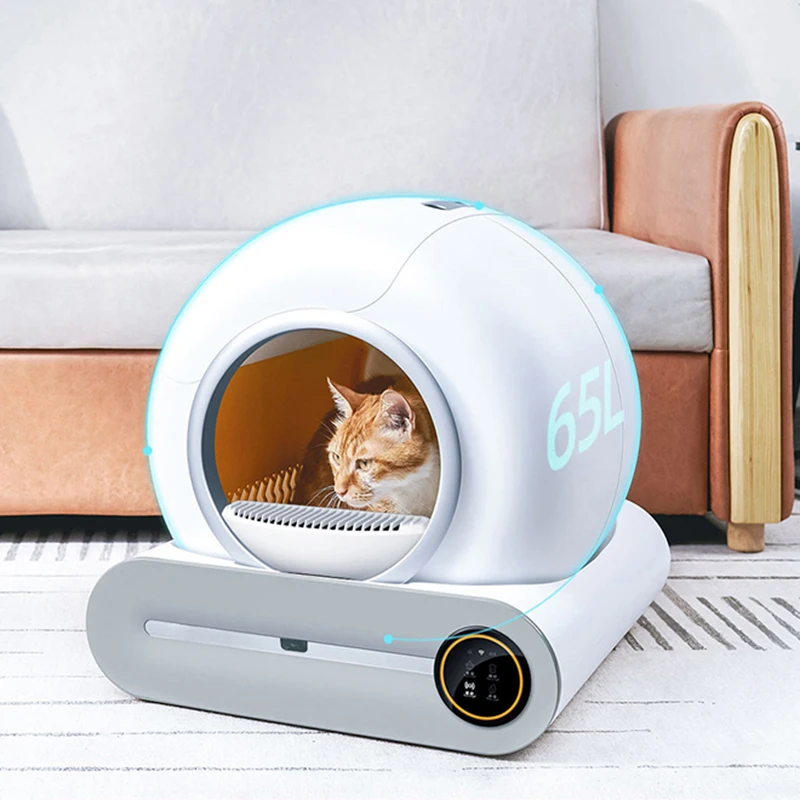 Booteely 65L Automatic Smart Cat Litter Box Self Cleaning Fully Enclosed Pet Toilet 1005007988871071