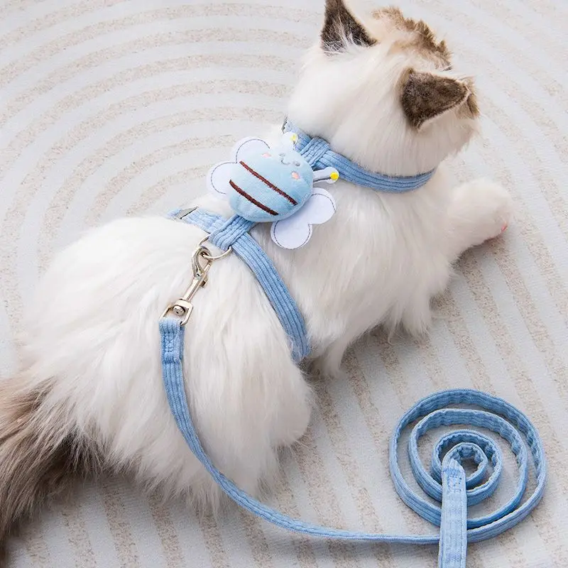 Cat Harness Leash Set Adjustable Mesh Dog Cartoon Vest Puppy Pet Walking Lead for Small Medium Dogs 1005008001678571