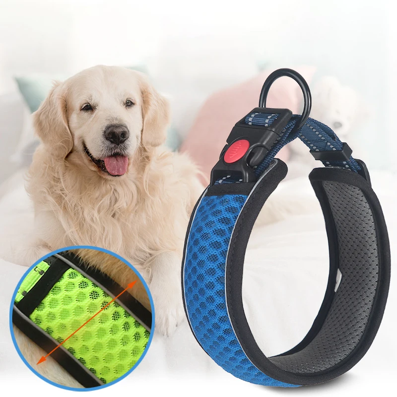 Reflective Dog Collar Pet Collar for Small Large Dogs Collars Anti Choke Padded Breathable Nylon 1005008033642736