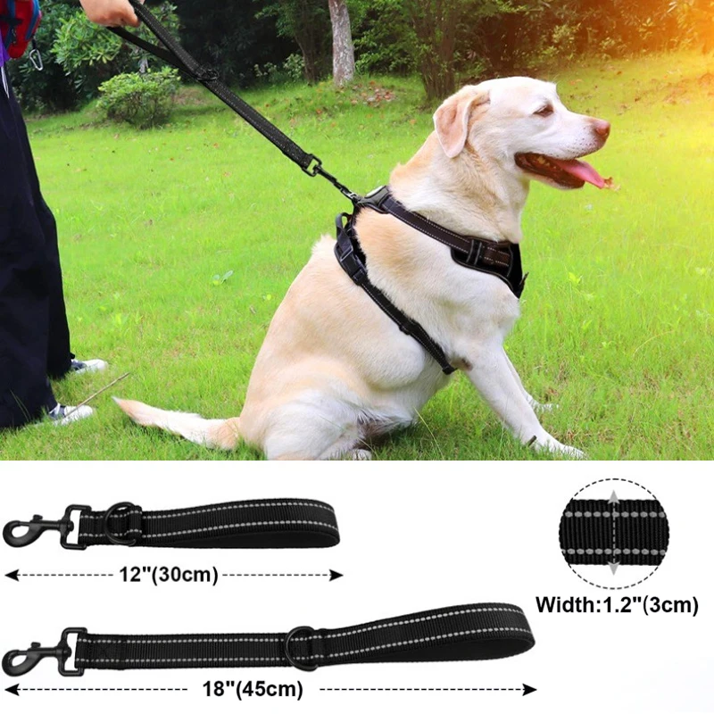 30/45/60cm Dog Leash Short Dogs Leash Nylon Leashes for Large Dog Walking with Zinc Alloy Lock 1005008033845153