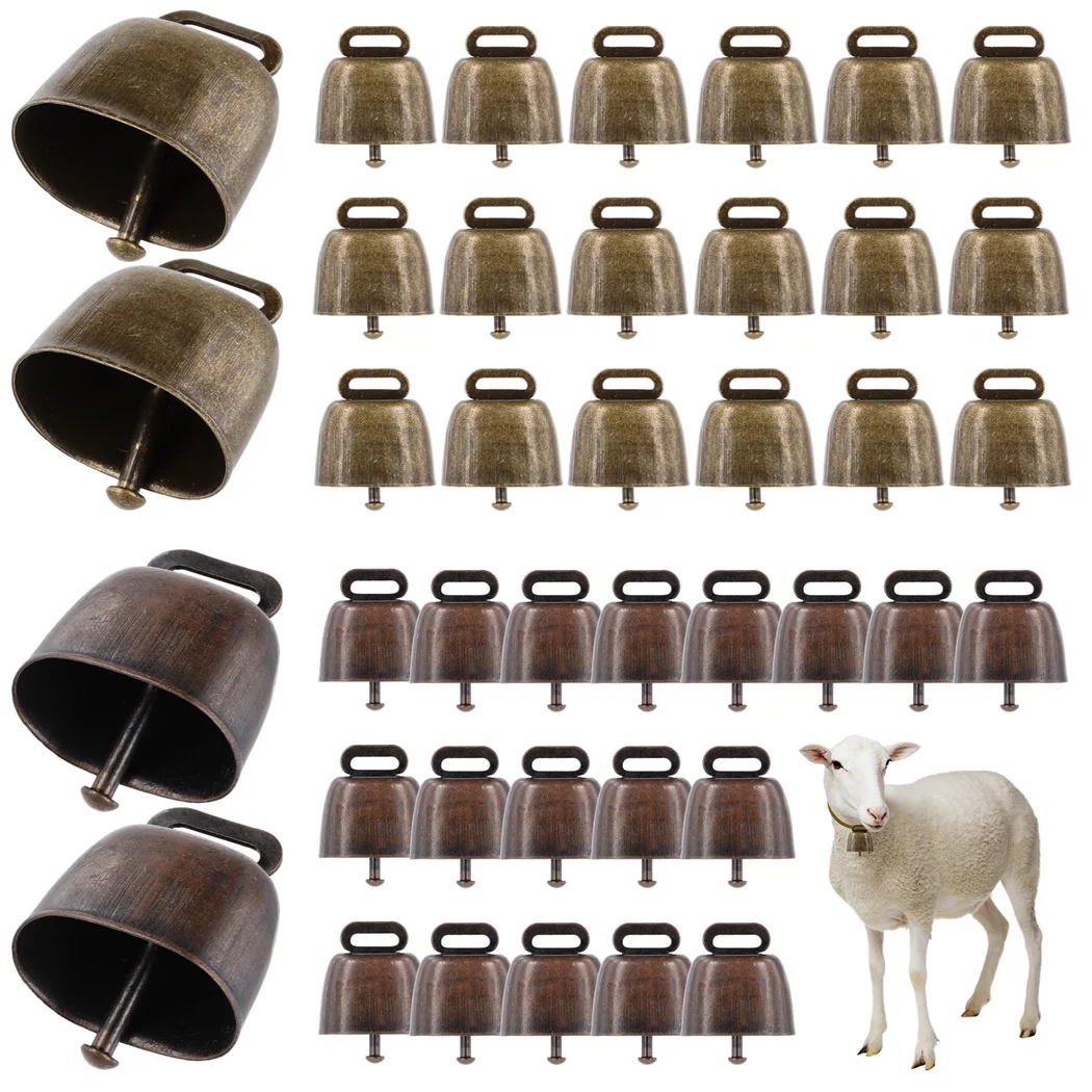 Cow Bells Grazing Copper Bells Metal Crisp Sound Loud Animal Copper Bronze Bells (40Pcs) 1005008036631577