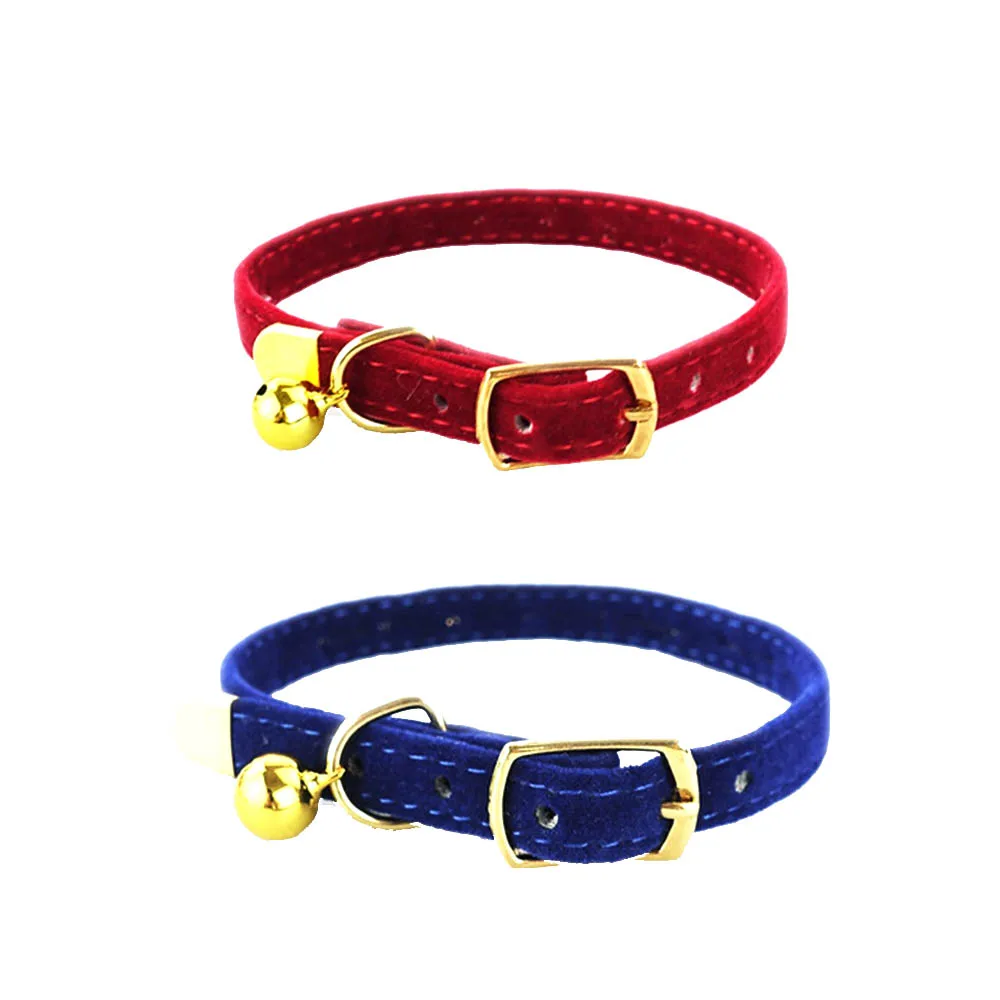Cat Collar with Bell Safety Cat Collars Adjustable Puppy Dog Collar for Small Dog Kittens Solid Pet 1005008039565243