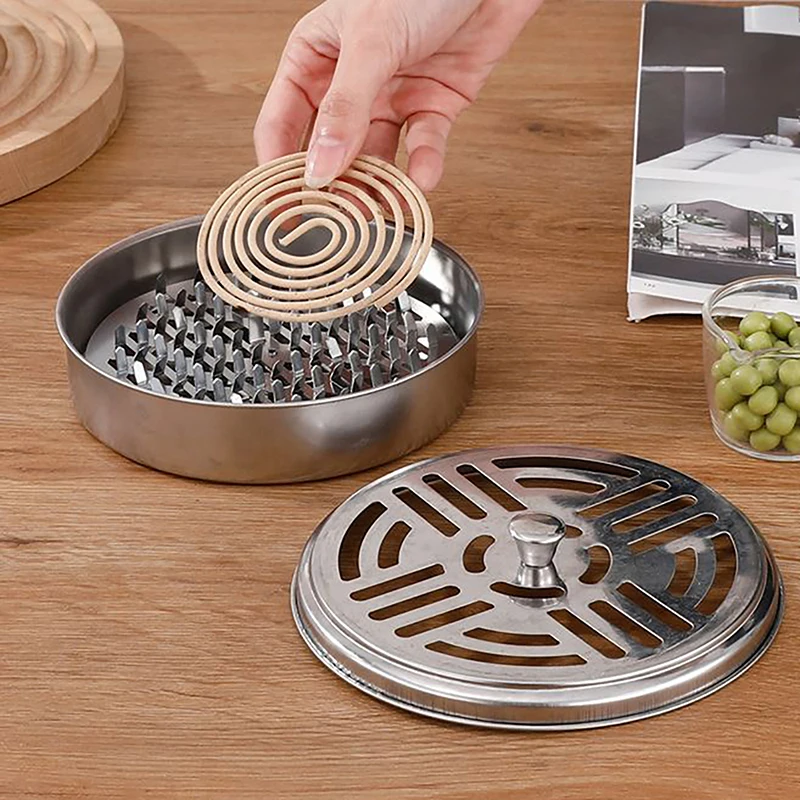 Mosquito Coil Tray Portable Holder Hotel Insect Repellent Rack with Cover Summer Anti-Mosquito Home 1005008042097147