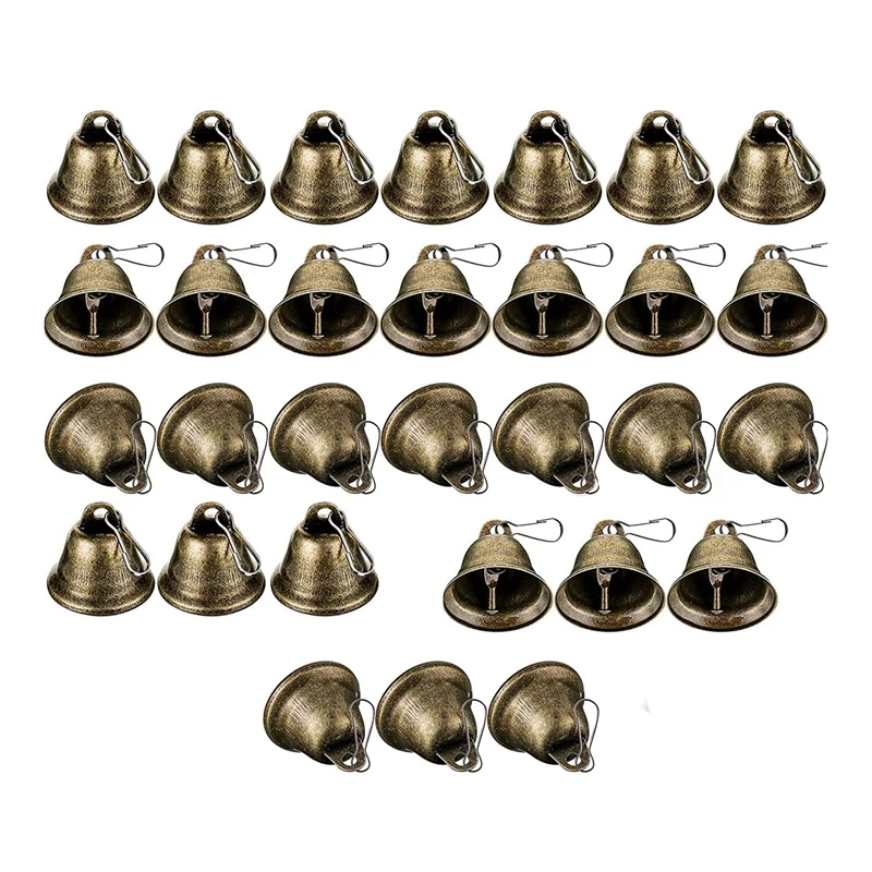 Bells Craft Small Brass Vintage with Hooks for Hanging Wind Chimes Making Dog Training (30 Pcs) 1005008046900139