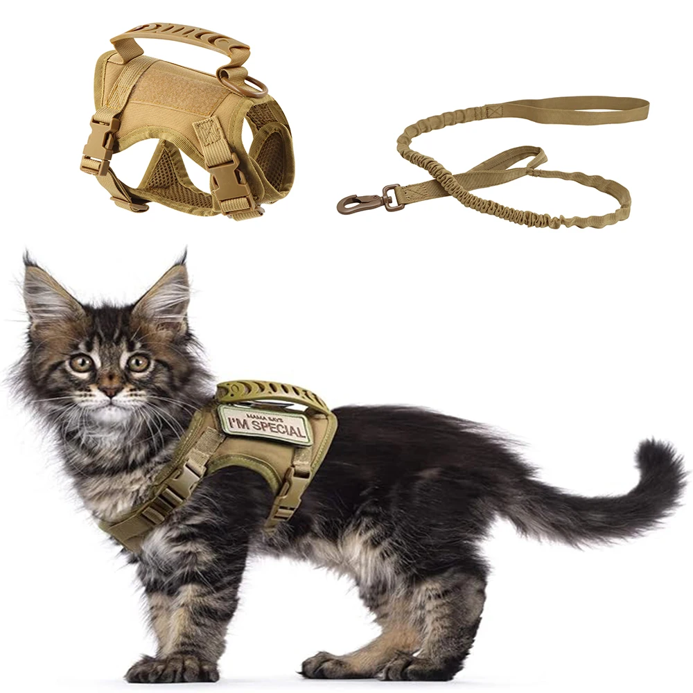 Tactical Cat Harness for Outdoor Walking of Kittens and Puppies, Used for Walking to Prevent Escape 1005008053292720