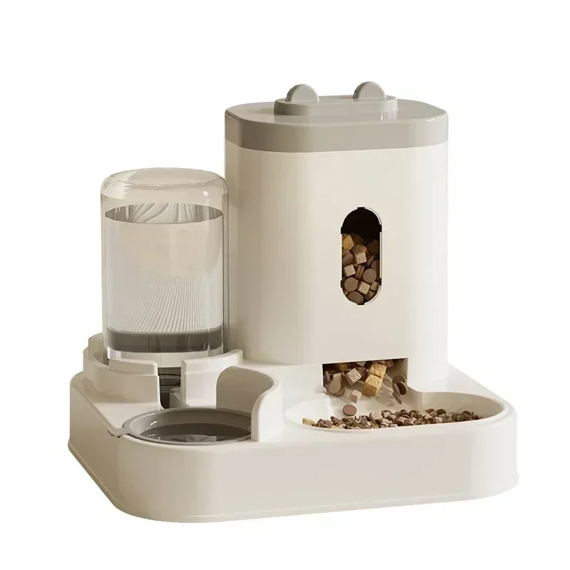 Automatic Feeder Cat Dog Food Bowl with Water Fountain Pet Large Capacity Raised Stand Dish 1005008063670443