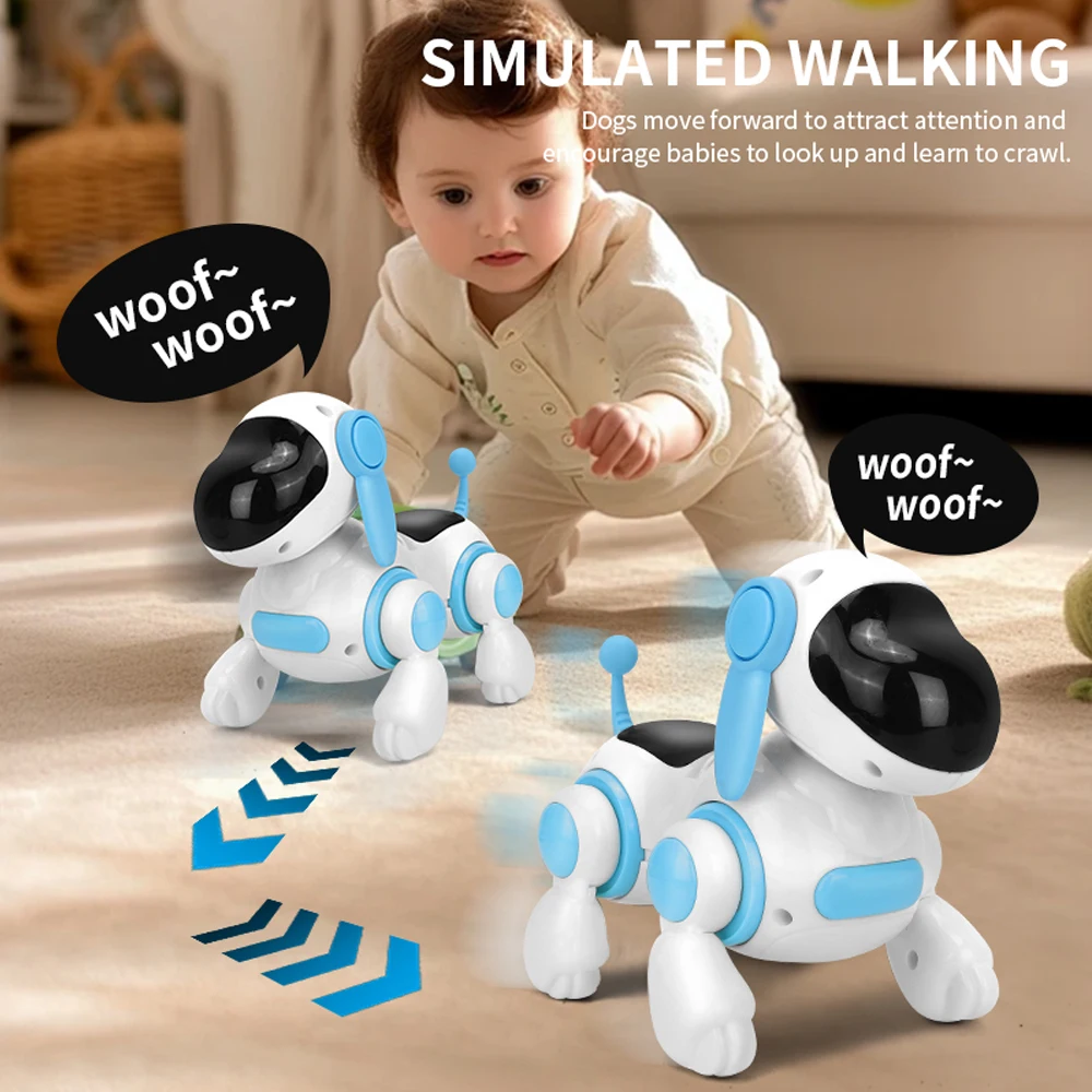 Smart Interactive Robotic Dog, Simulated Walking, Light, Sound, Music 1005008064583316