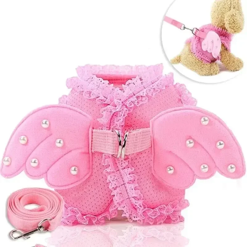 Small Dog Harness Wings Dogs Leash Chest Cute Puppy Belt Set Dog Walker Harness for Yorkie 1005008071502926