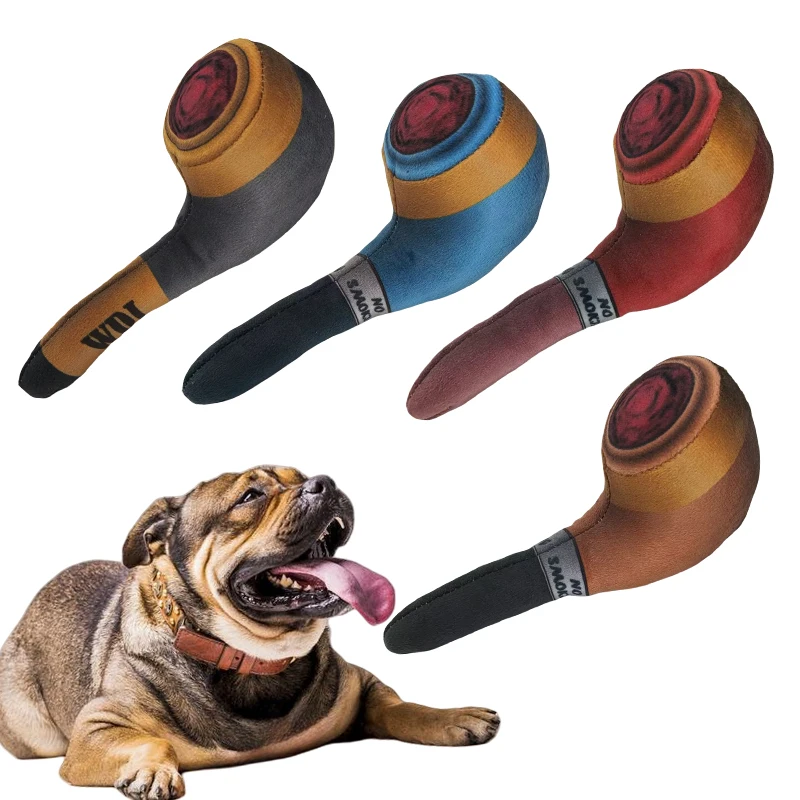 Dog Squeakers for Toys Pet Pipe Smoke Plush Pet Toy Dog Handsome Joint Toys Interactive Toy 1005008072344645