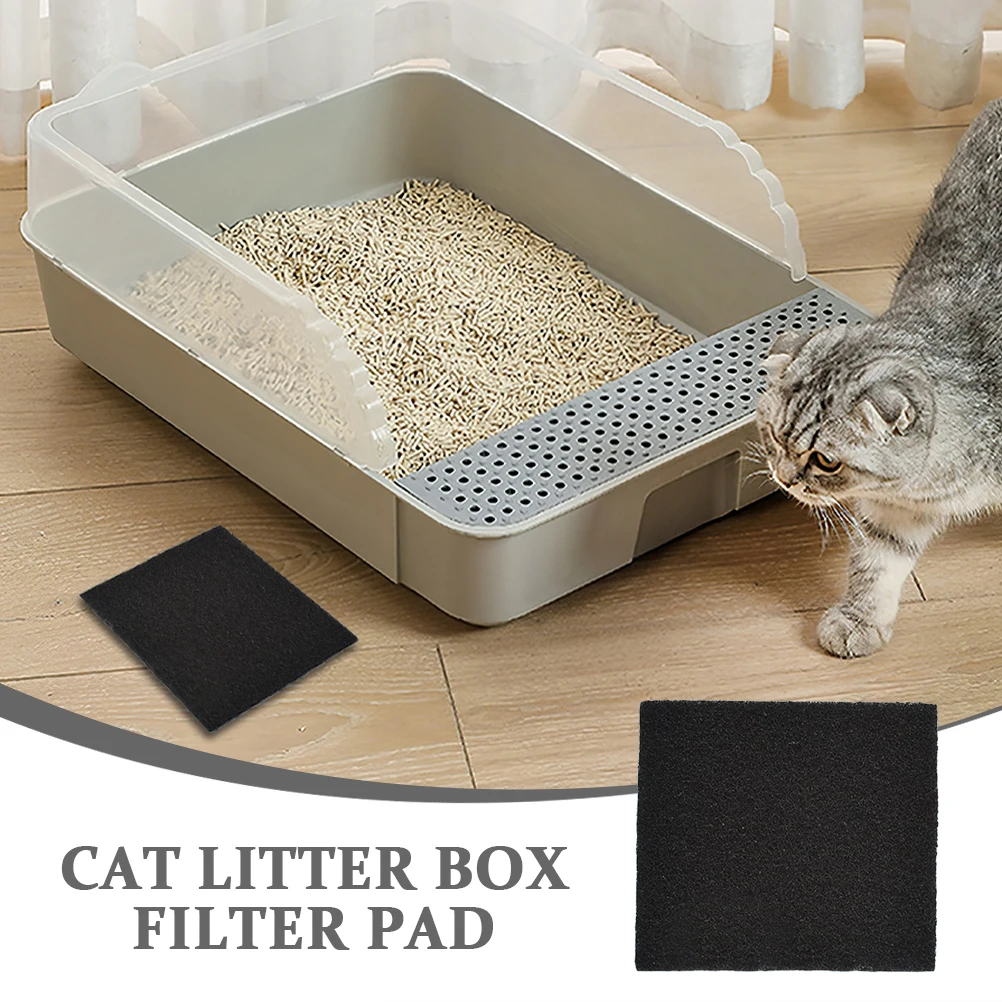 Activated Carbon Filter Cotton for Cat Litter Boxes Cleaner Replacement Pet Cats Litter Box (12Pcs) 1005008078965339