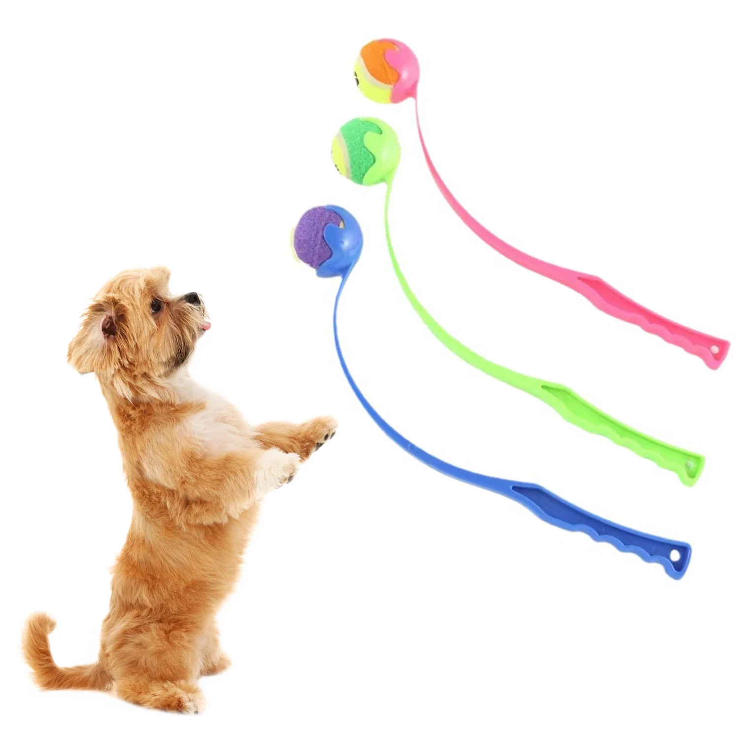 Pet Tennis Ball Launcher Manual Thrower Outdoor Activities Dog Training Toys Pet 1005008081772971