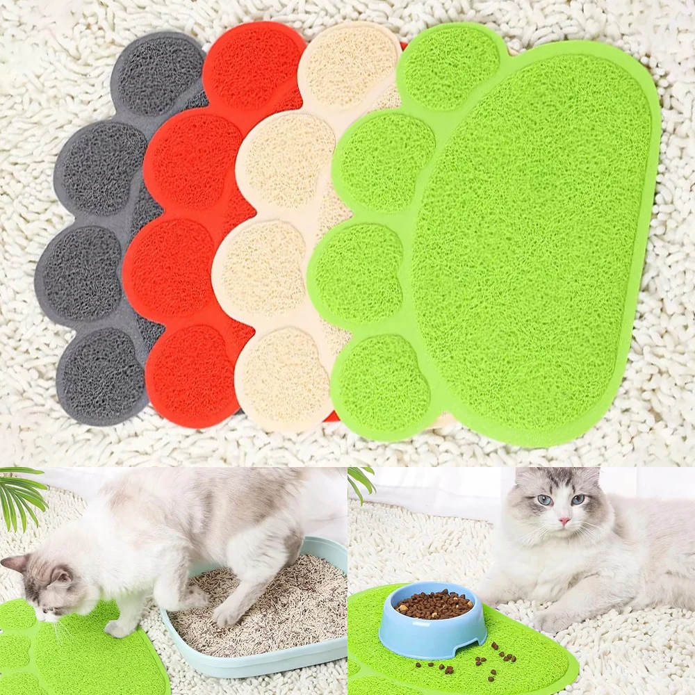 New Cat Litter Mat Pet Meal Pad Anti Dirt Prevent Slippery Cushion Splashing Sand Rug Cats Cage 1005008083296337