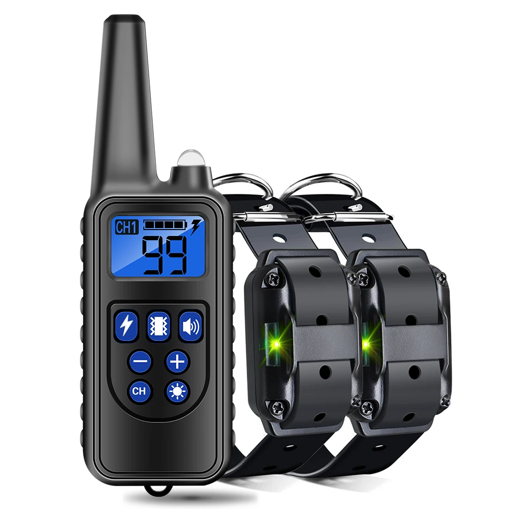 Electric Dog Training Collar Rechargeable Anti Barking Shock Vibration Collar Waterproof Trainer 1005008083912945
