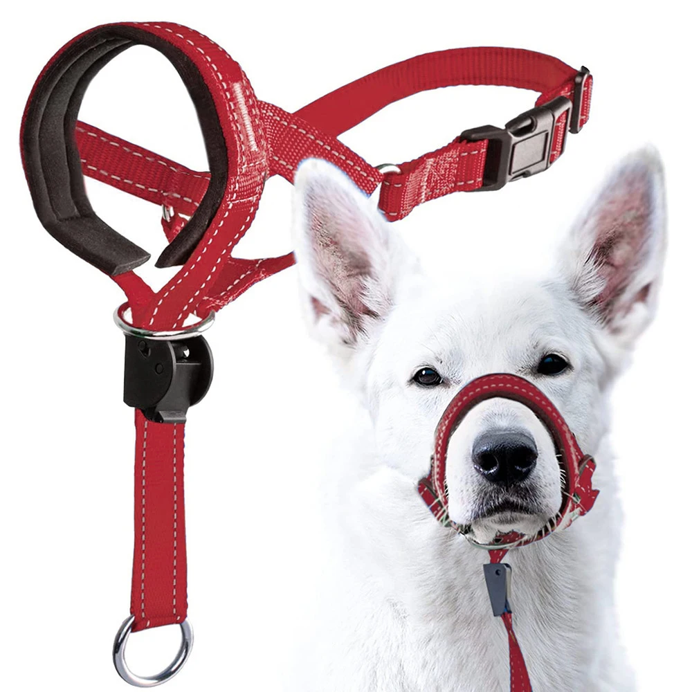 Quick-Release Dog Muzzle for Dog Head Halter Muzzle with Safety Strap Anti-Biting 1005008090359527