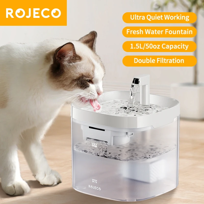 ROJECO Smart Cat Water Fountain Automatic Pet Water Dispenser for Cats Dog Drinking Purifier 1005008091247148