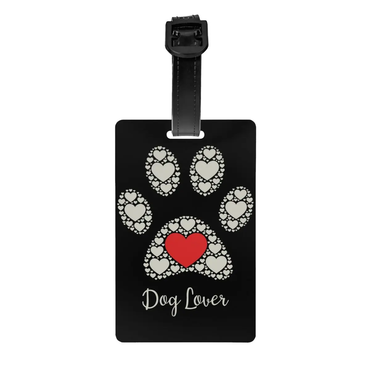 Custom Dog Lover Pet Paw Heart Luggage Tag for Suitcases Fashion Baggage Tags Privacy Cover Name ID 1005008091428761