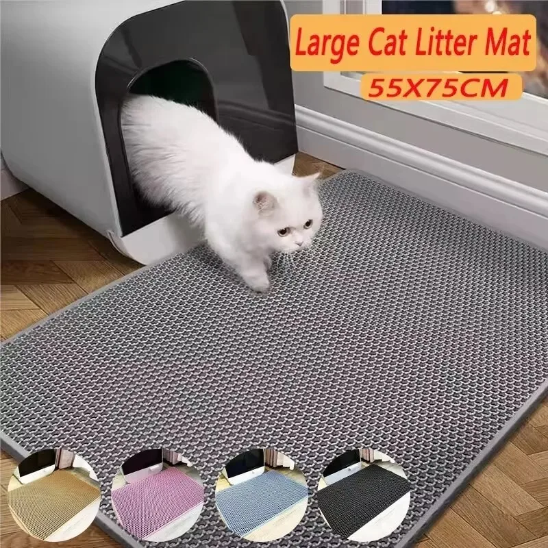 Cat Litter Mat Water Urine Proof Double Layer Pet Foldable Trapping Pet Carpet Bed Pads 1005008099687736