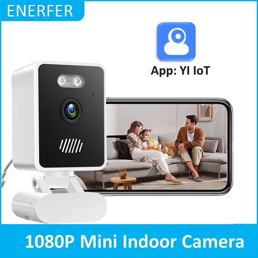 Smart Indoor Home Security Camera Pet Monitor Color Night Vision 2-Way Audio 2.4Ghz Wifi 1080P YI 1005008105710283