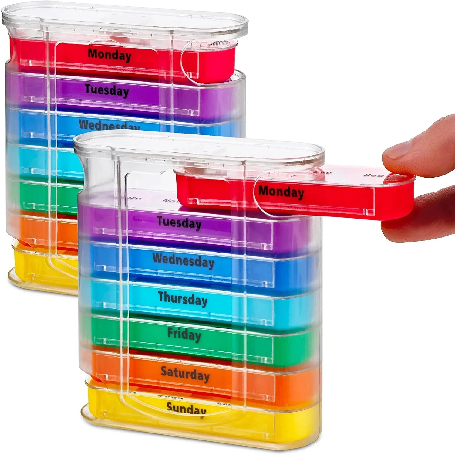 Pill Container Weekly 7 Days 28 Compartments Pill Organizer Pill Dispenser Plastic 1005008106351958