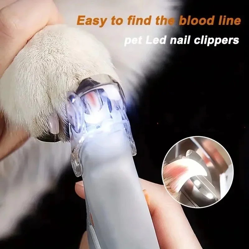 Pet Nail Clipper with LED Light Dog Cat Special Multifunction Nail Trimmer Pet 1005008108136226