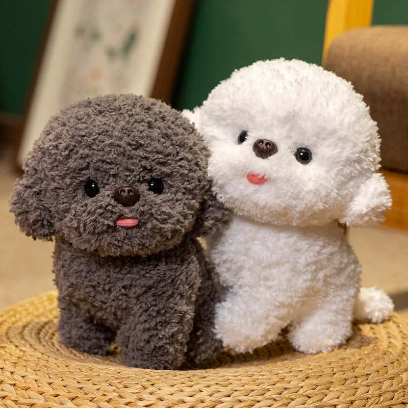 20/30CM Cute Bichon Frise Plush Toys Soft Stuffed Animal Doll Lovely Puppy Dog Pet Toy 1005008119879501