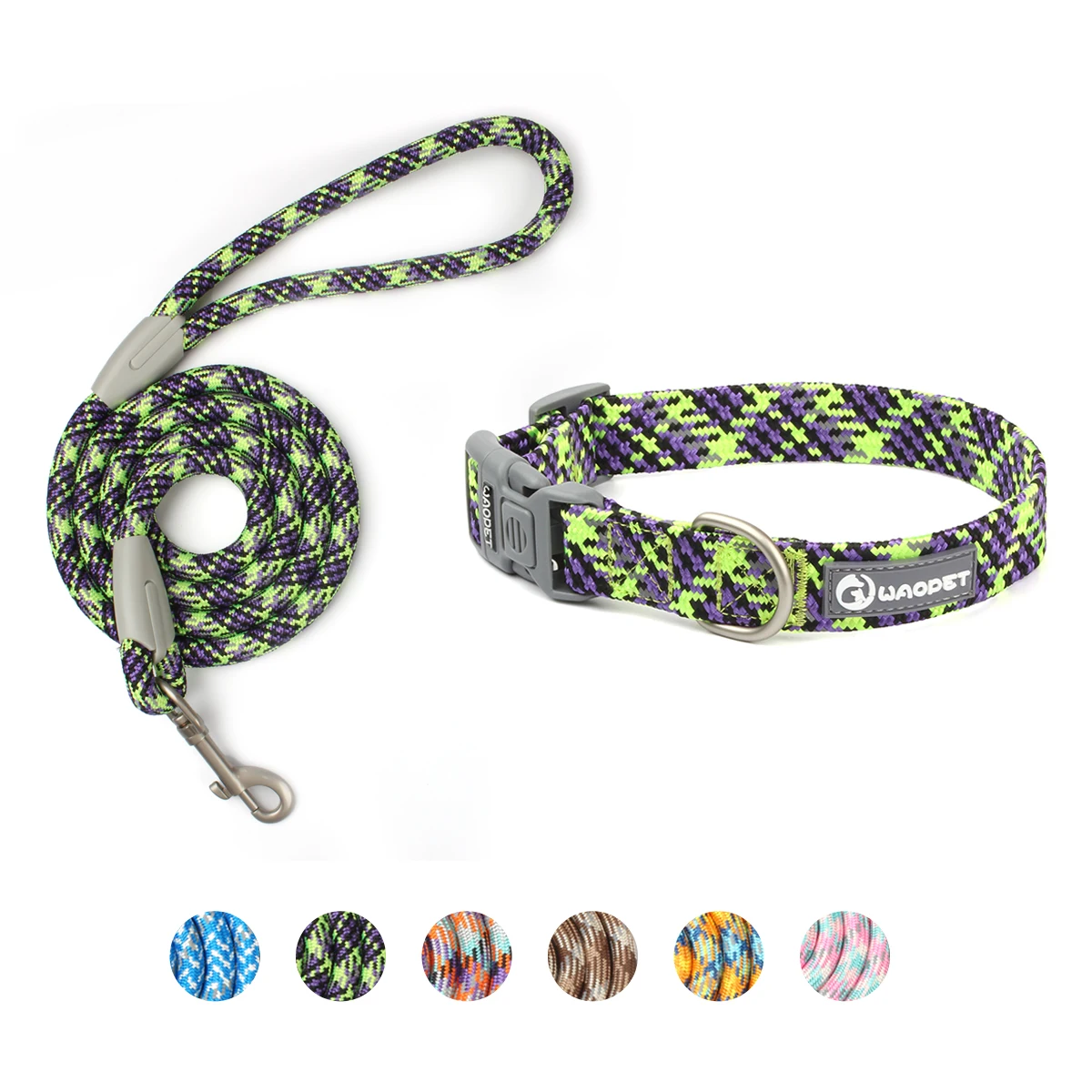 Custom Pet Dog Name Collar Adjustable Nylon with Handle Quick Release Buckle Personalize Small 1005008124334138